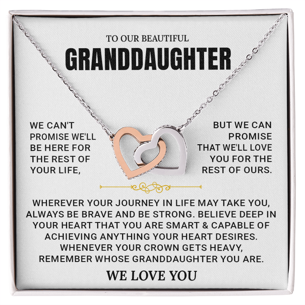 To My Granddaughter - Forever Linked Hearts