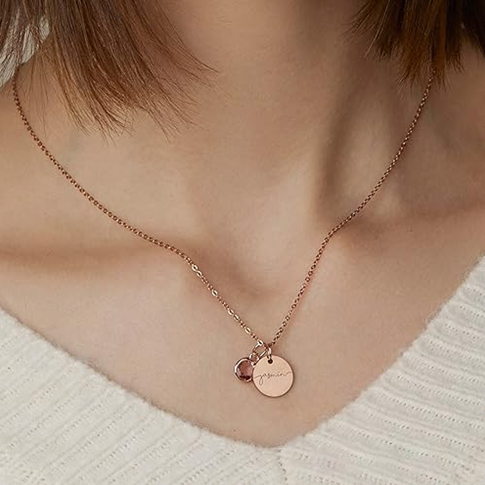 Endless Love - Birthstone Necklace with Engravings