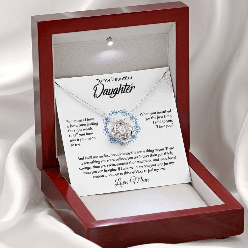 To my Beautiful Daughter - With love, Mum - Gold