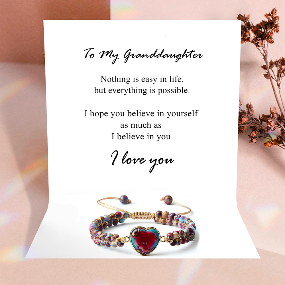To my Granddaughter - Heart bracelet