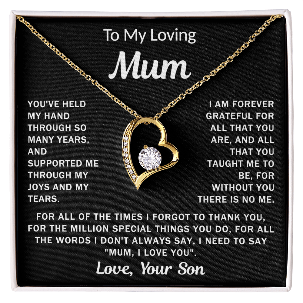 To My Loving Mum - Heart Necklace