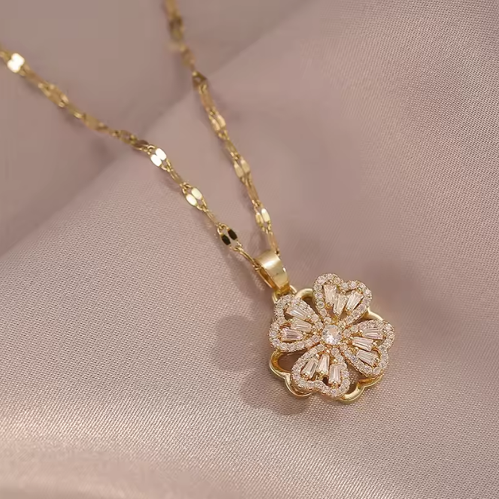 To my Love - Rotating Necklace - Gold
