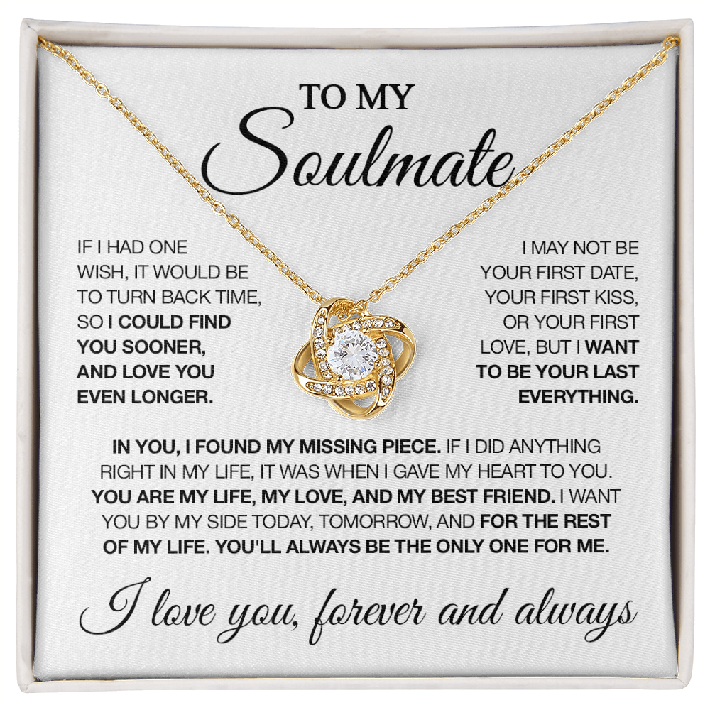 To my Soulmate - Love knot necklace