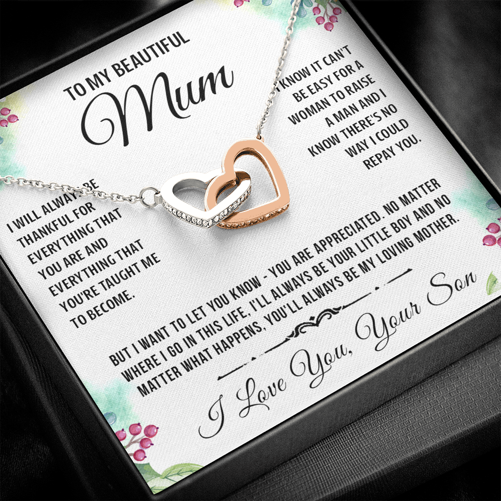 To My Special Mum - Linked Heart Necklace