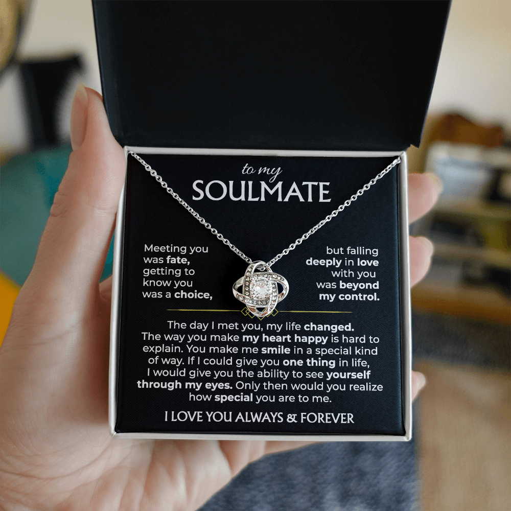 To My Soulmate - Knot Necklace
