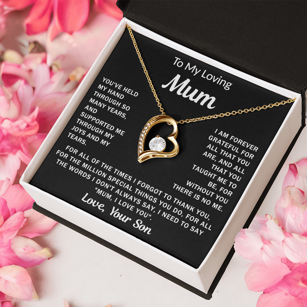 To My Loving Mum - Heart Necklace