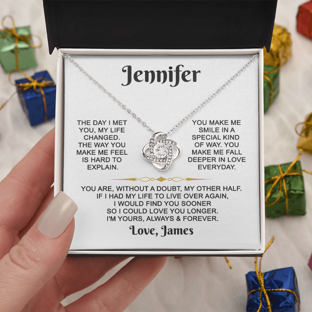 I'm Yours Always & Forever - Customized - Knot Necklace