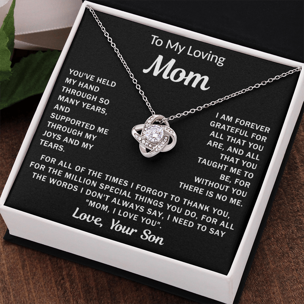 To My Loving Mom - Knot Necklace
