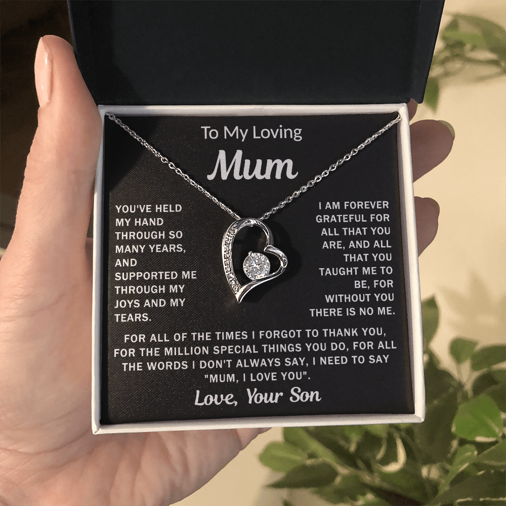 To My Loving Mum - Heart Necklace