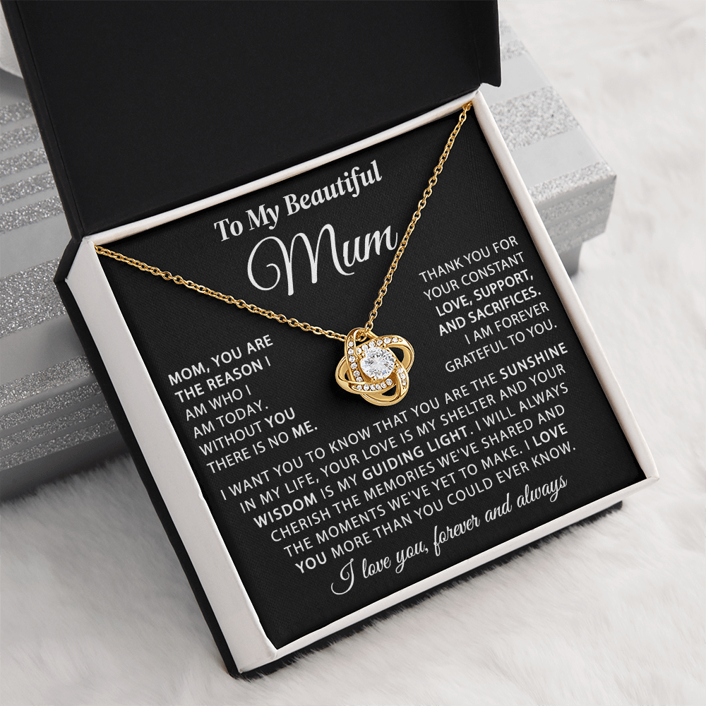 To My Mum - The Sunshine in My Life - Knot Necklace