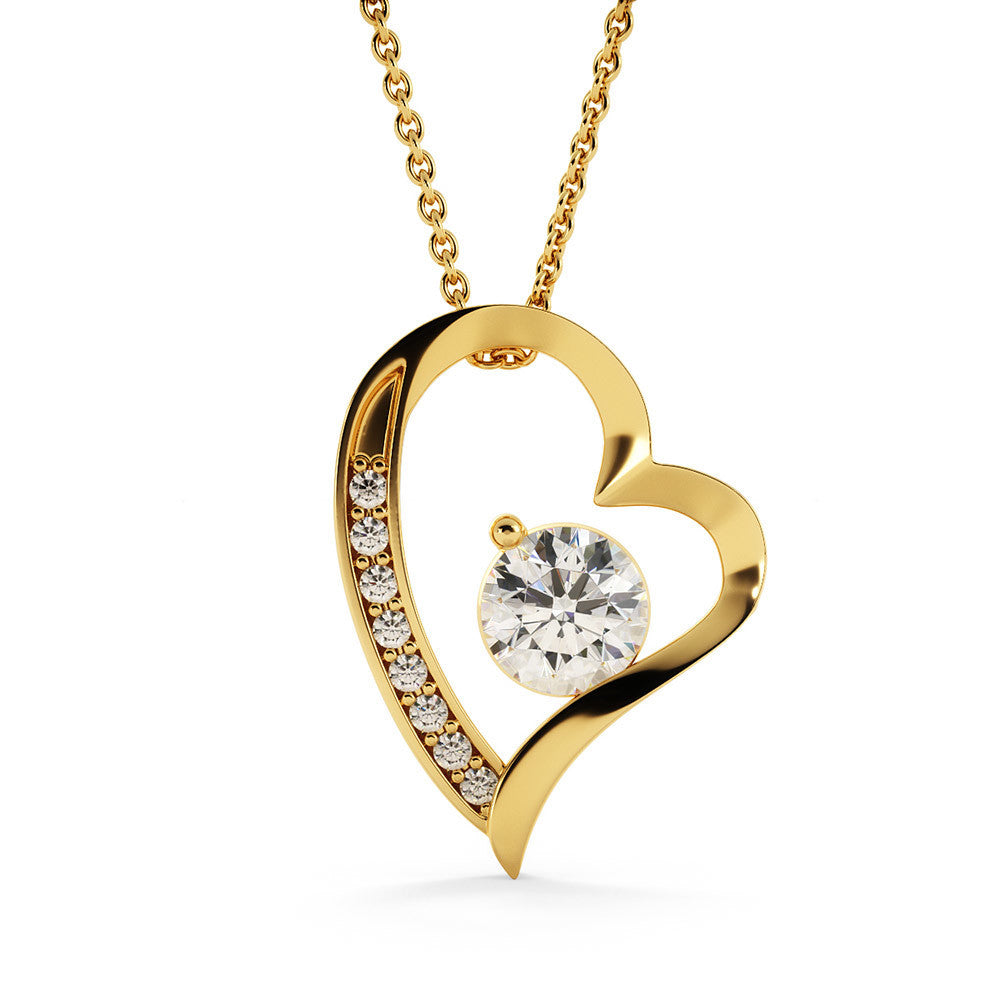 To My Queen - Heart Eternal Necklace - Gold