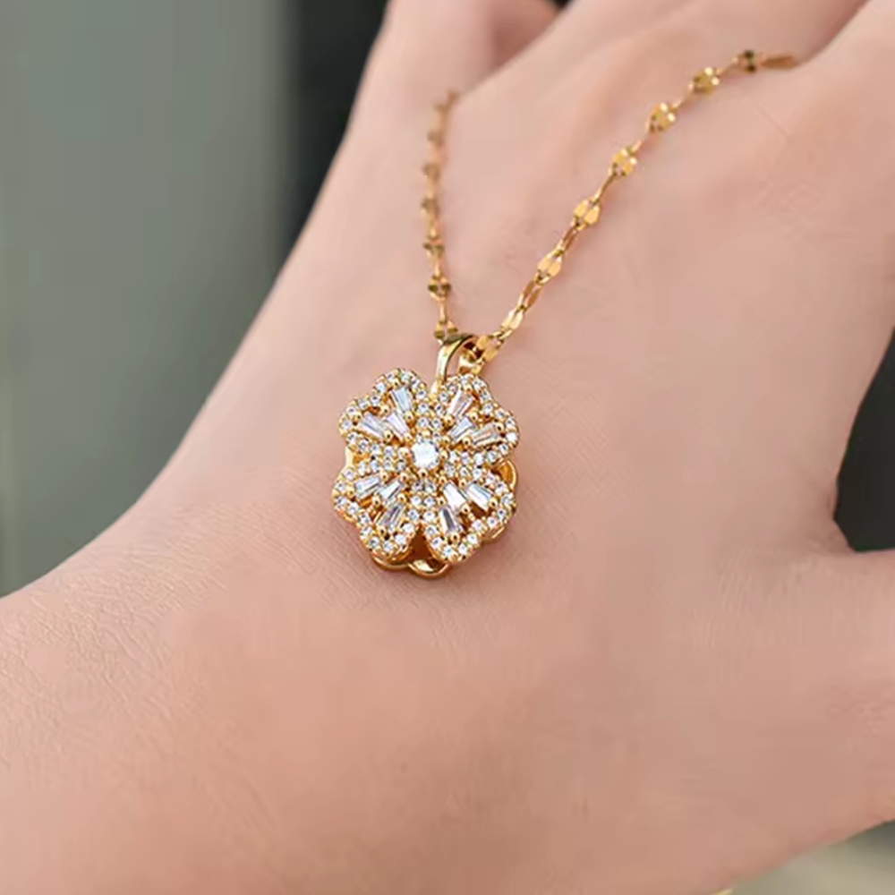 To my Love - Rotating Necklace - Gold