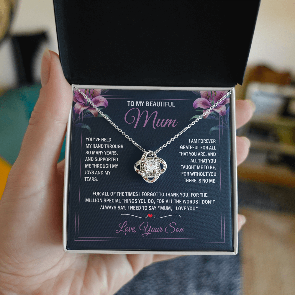 To My Mum - Joy & Tears - Knot Necklace