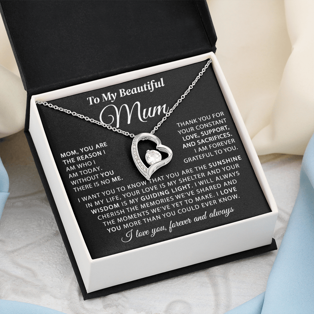 To My Mum - The Sunshine of My Life - Heart Necklace