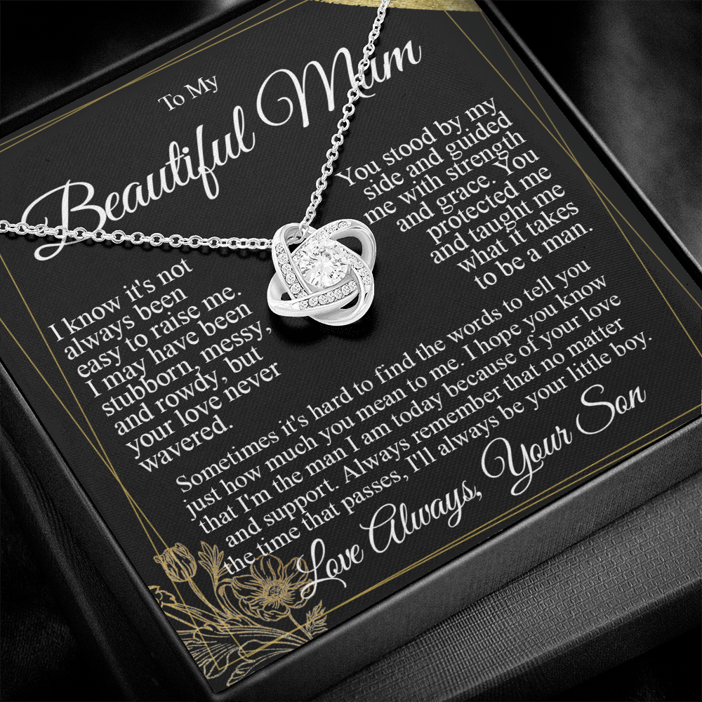 To My Mum - I Love You from Son - Knot Necklace