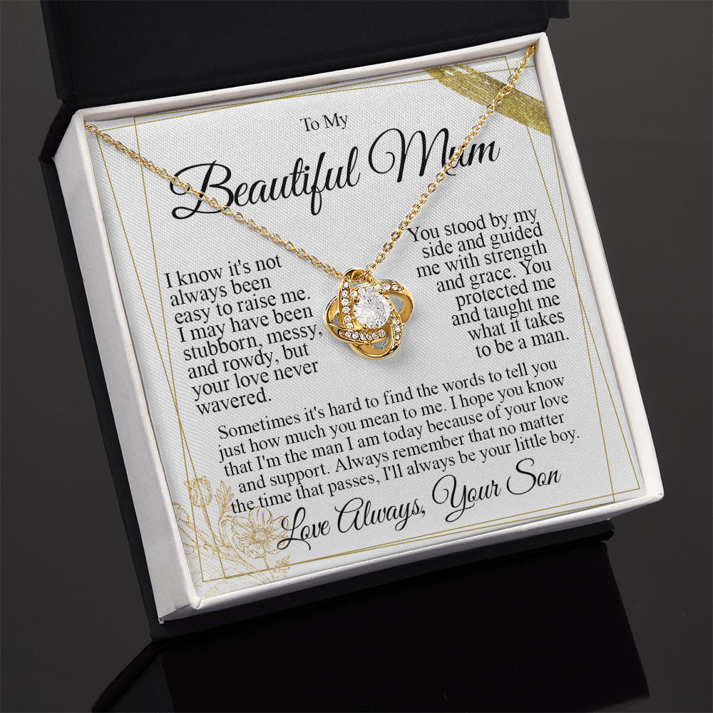 To My Mum - I Love You Knot Necklace