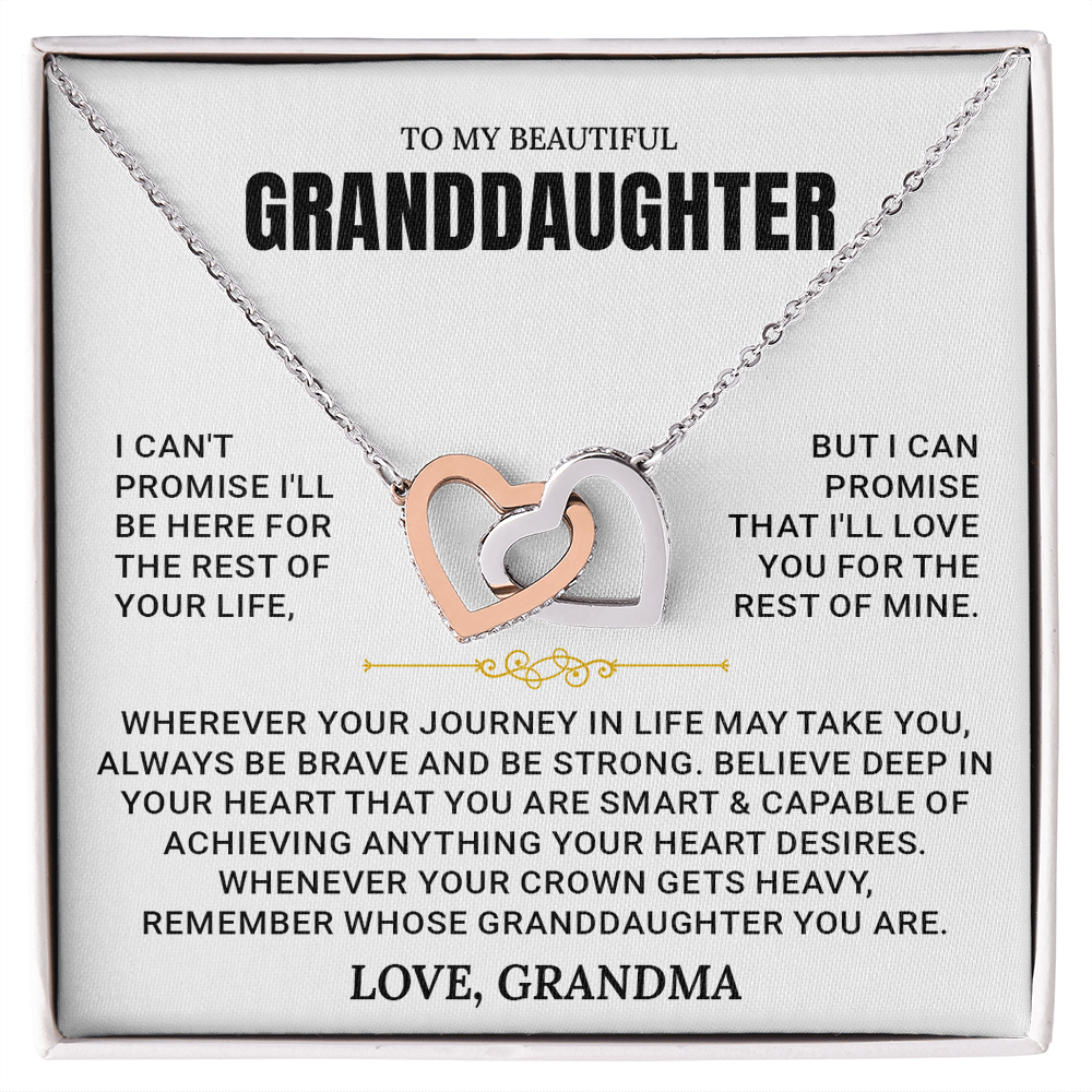 To My Granddaughter - Forever Linked Hearts