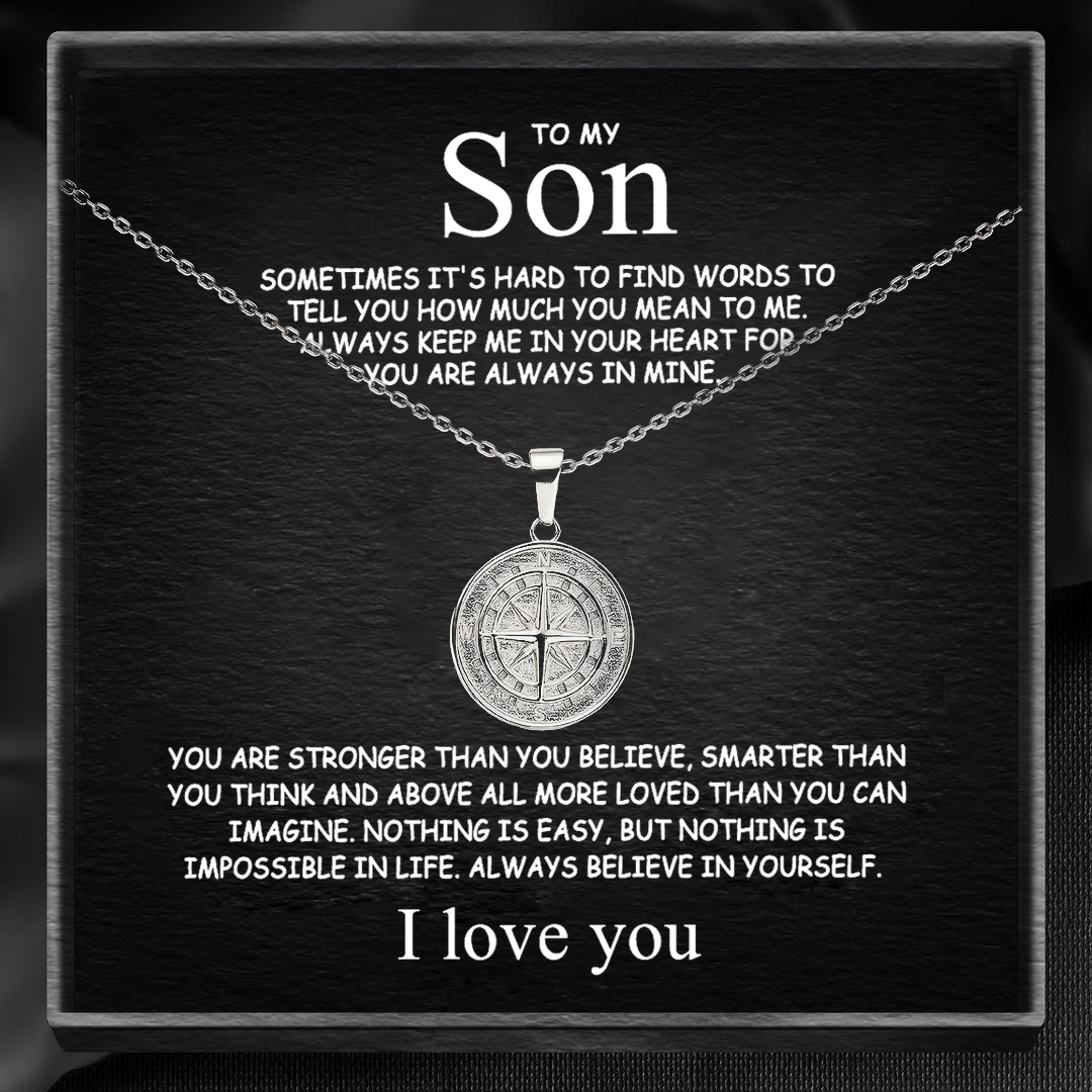To my Son - Compass - Gold