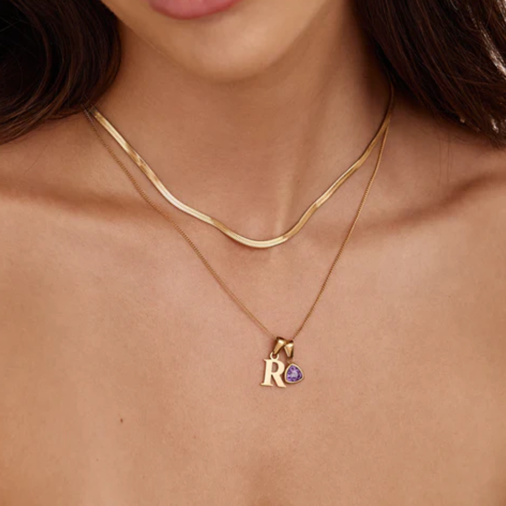 To my Daughter - Birthstone Love Letter Necklace
