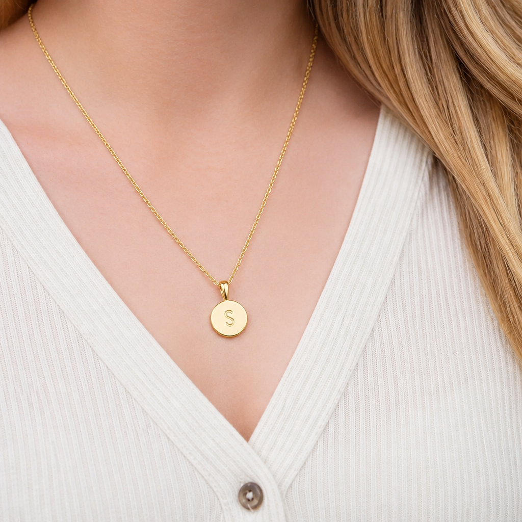 To My Daughter - Name Initial Letter Necklace