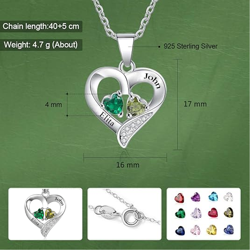 Apology Gift For Her -  Personalized Heart necklace