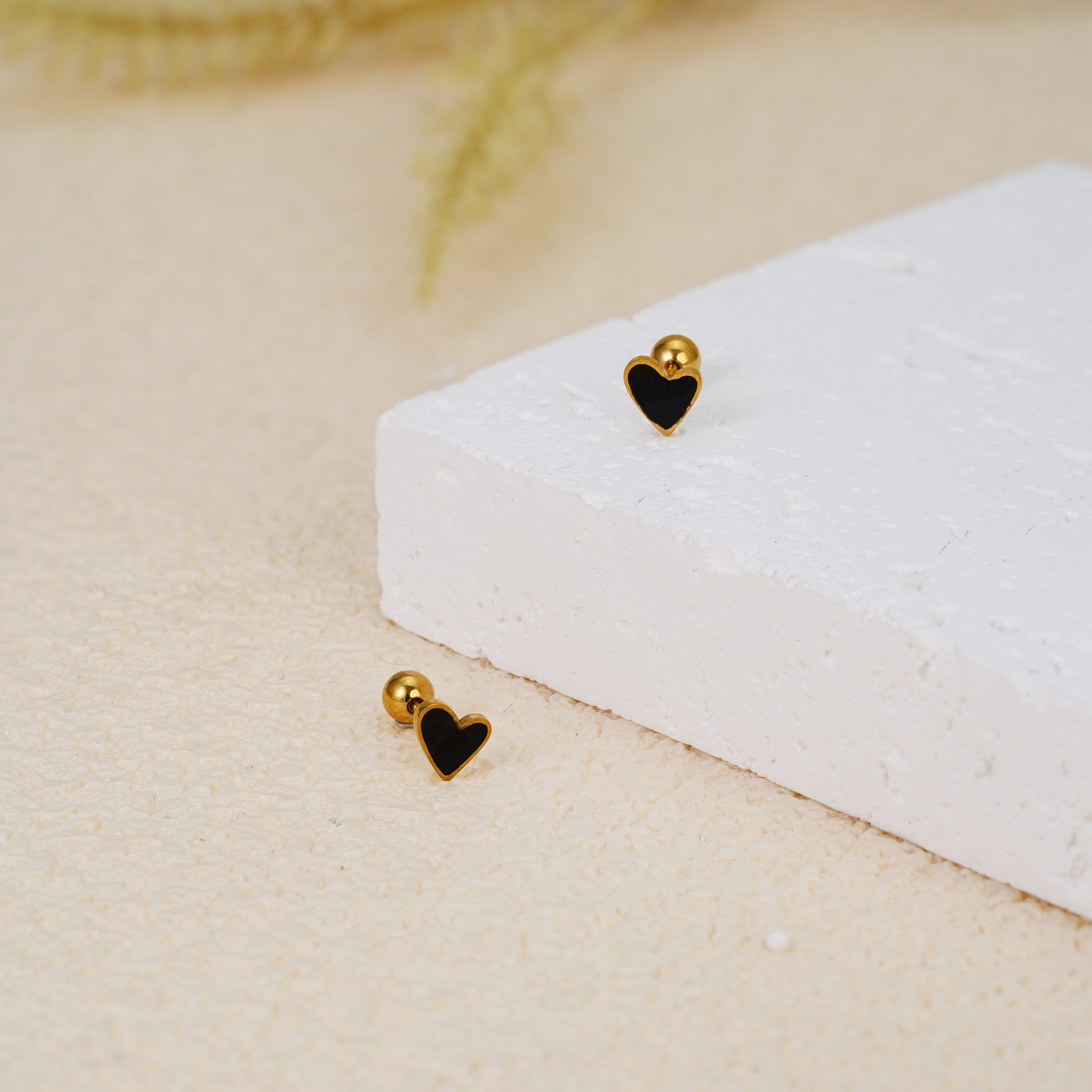 Gold Heart Earrings