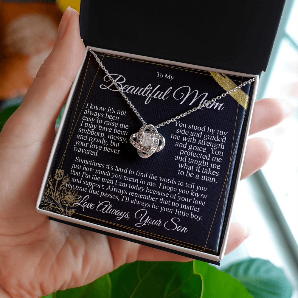 To My Mum - I Love You from Son - Knot Necklace