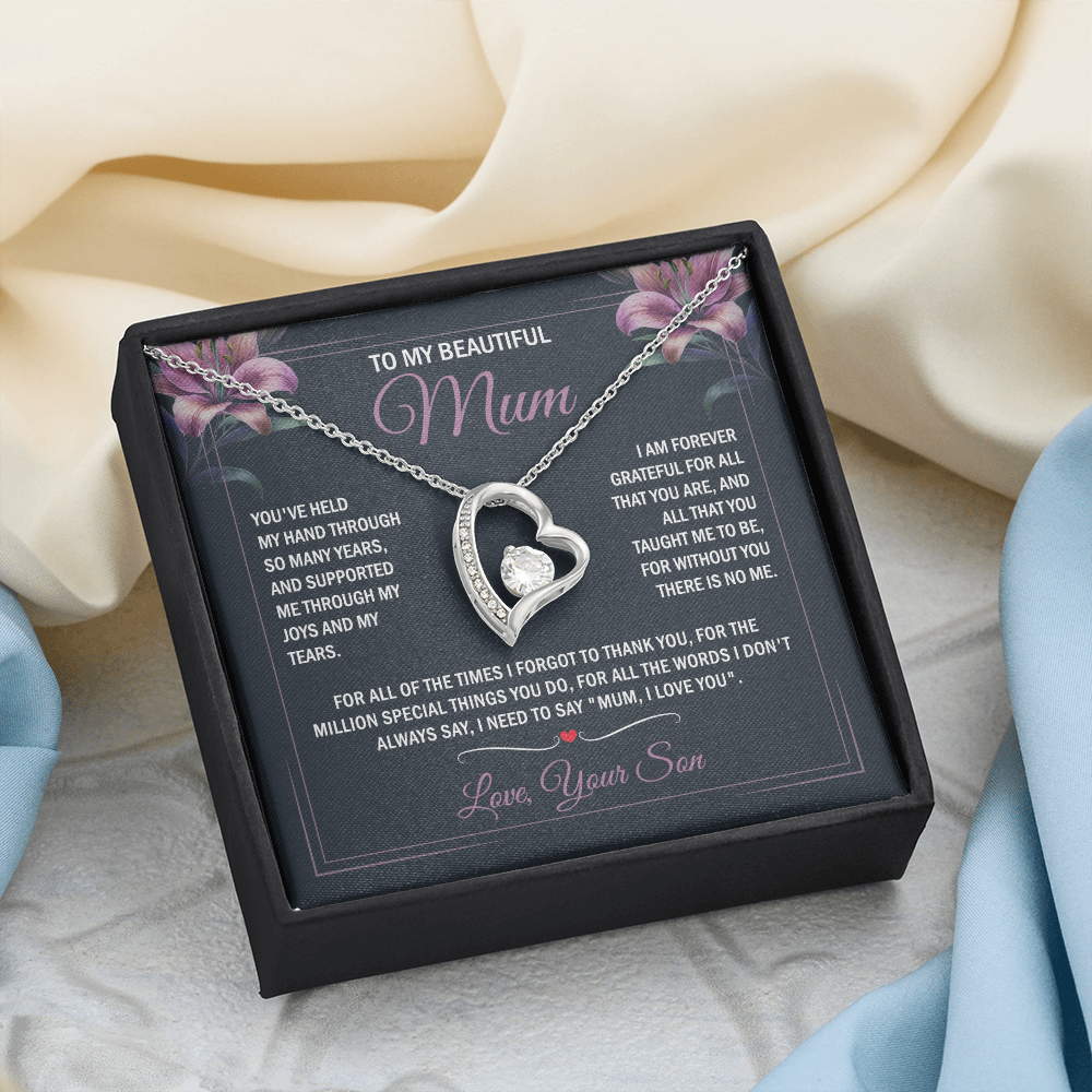 To My Mum - Joy & Tears - Heart Necklace