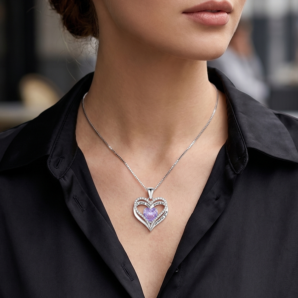 To my Mom - Personalized Heart necklace