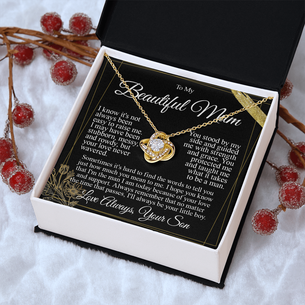 To My Mum - I Love You from Son - Knot Necklace