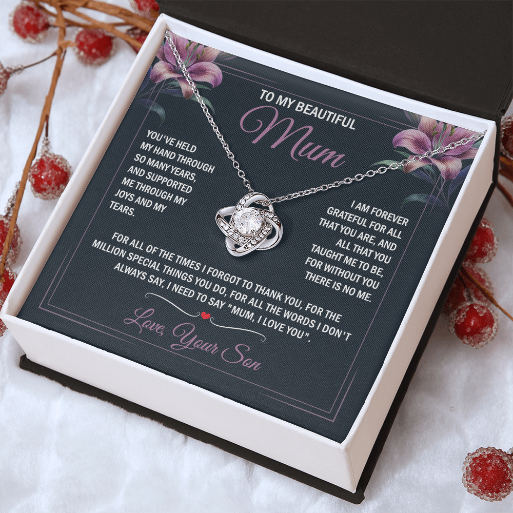 To My Mum - Joy & Tears - Knot Necklace