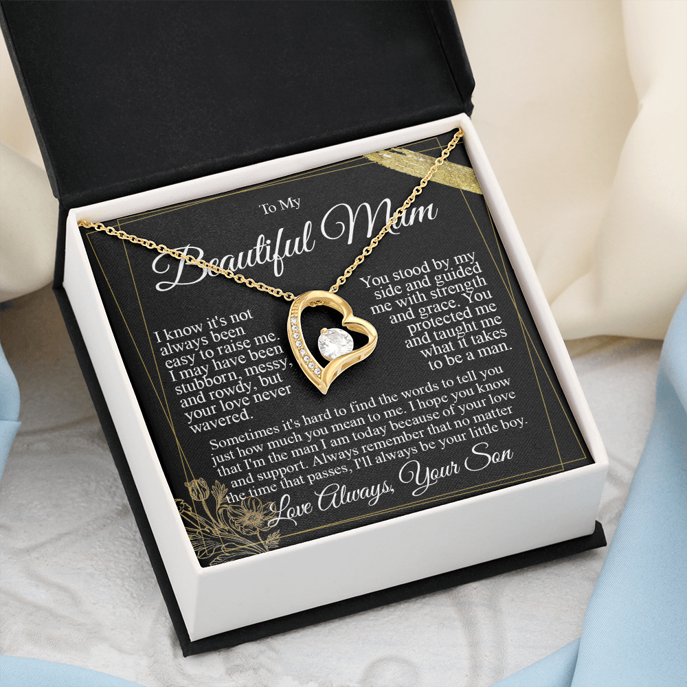 To My Mum - I Love You from Son - Heart Necklace