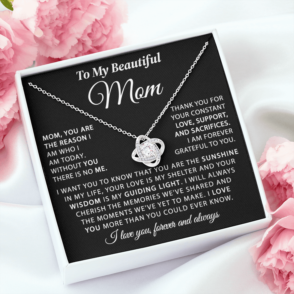 To My Mom - The Sunshine in My Life - Knot Necklace