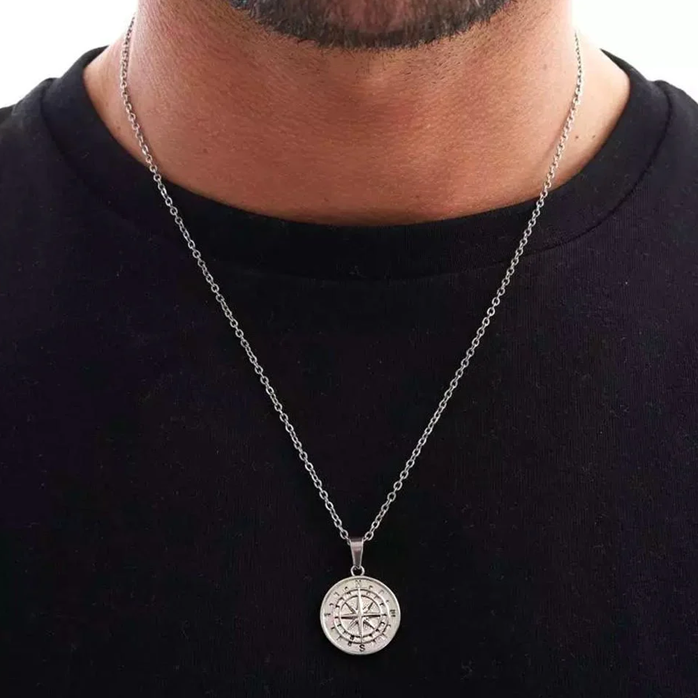 To my Husband - Compass necklace