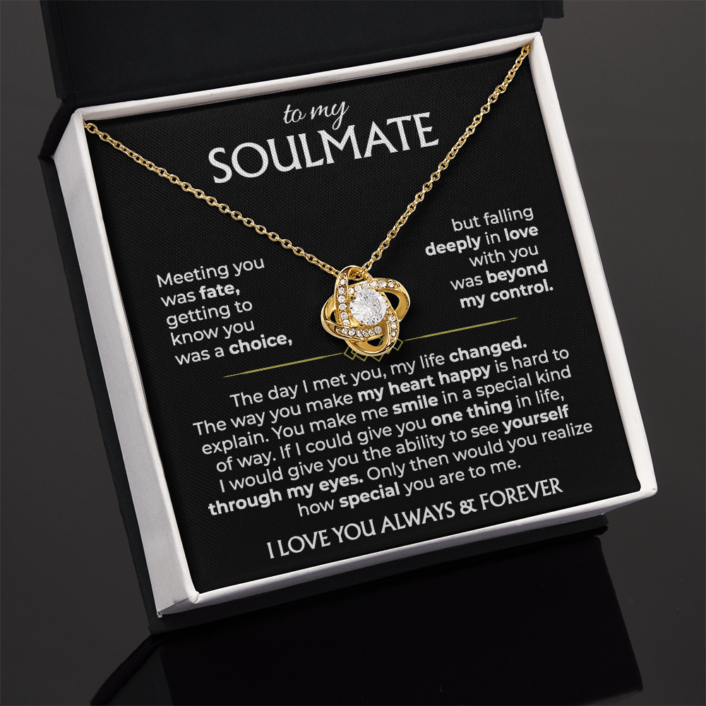 To My Soulmate - Knot Necklace