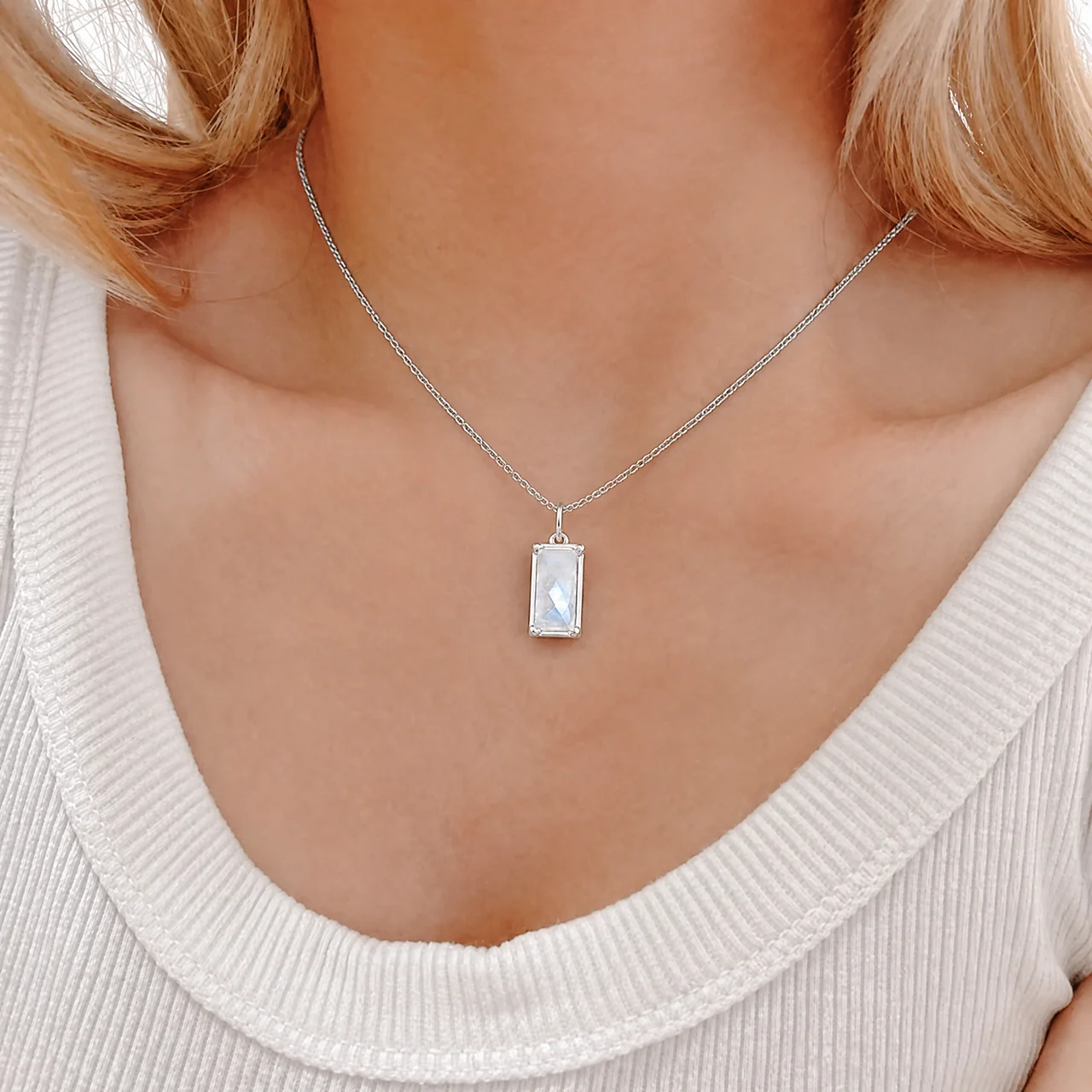 To My Queen -  Moonstone Pendant Necklace