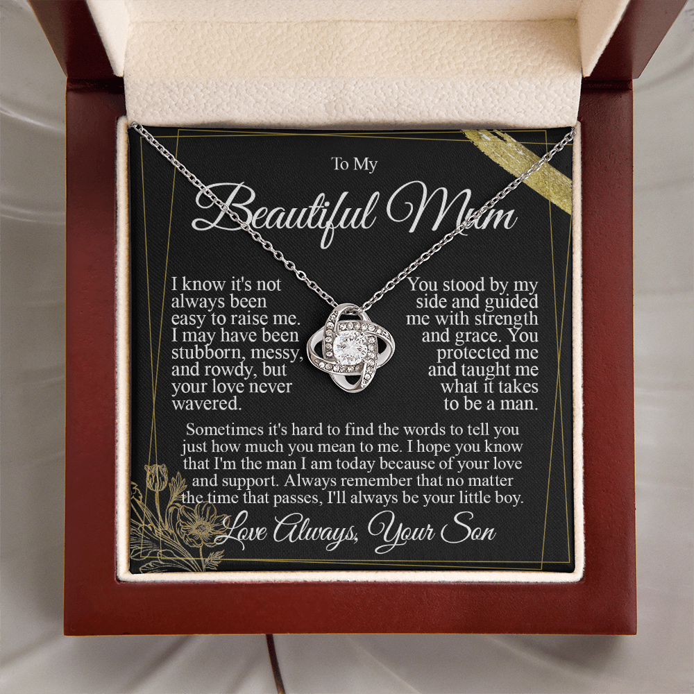 To My Mum - I Love You from Son - Knot Necklace