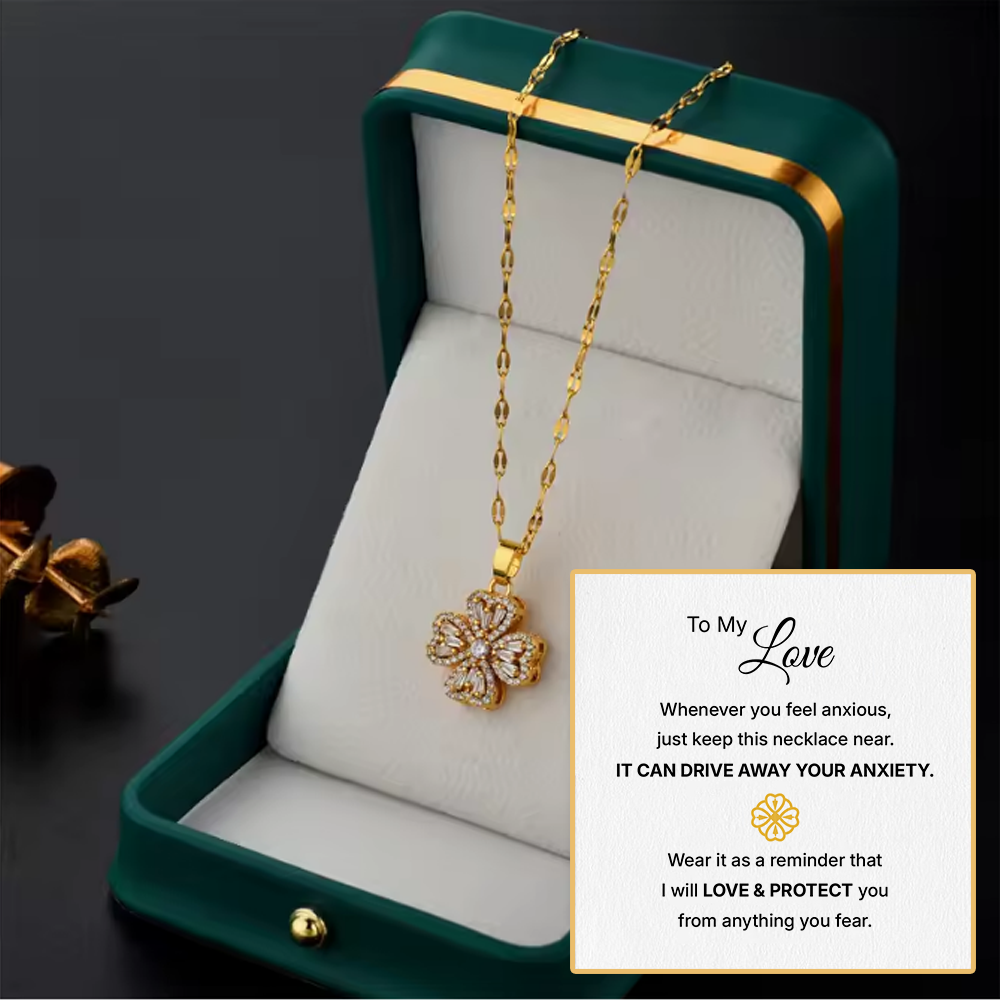 To my Love - Rotating Necklace - Gold