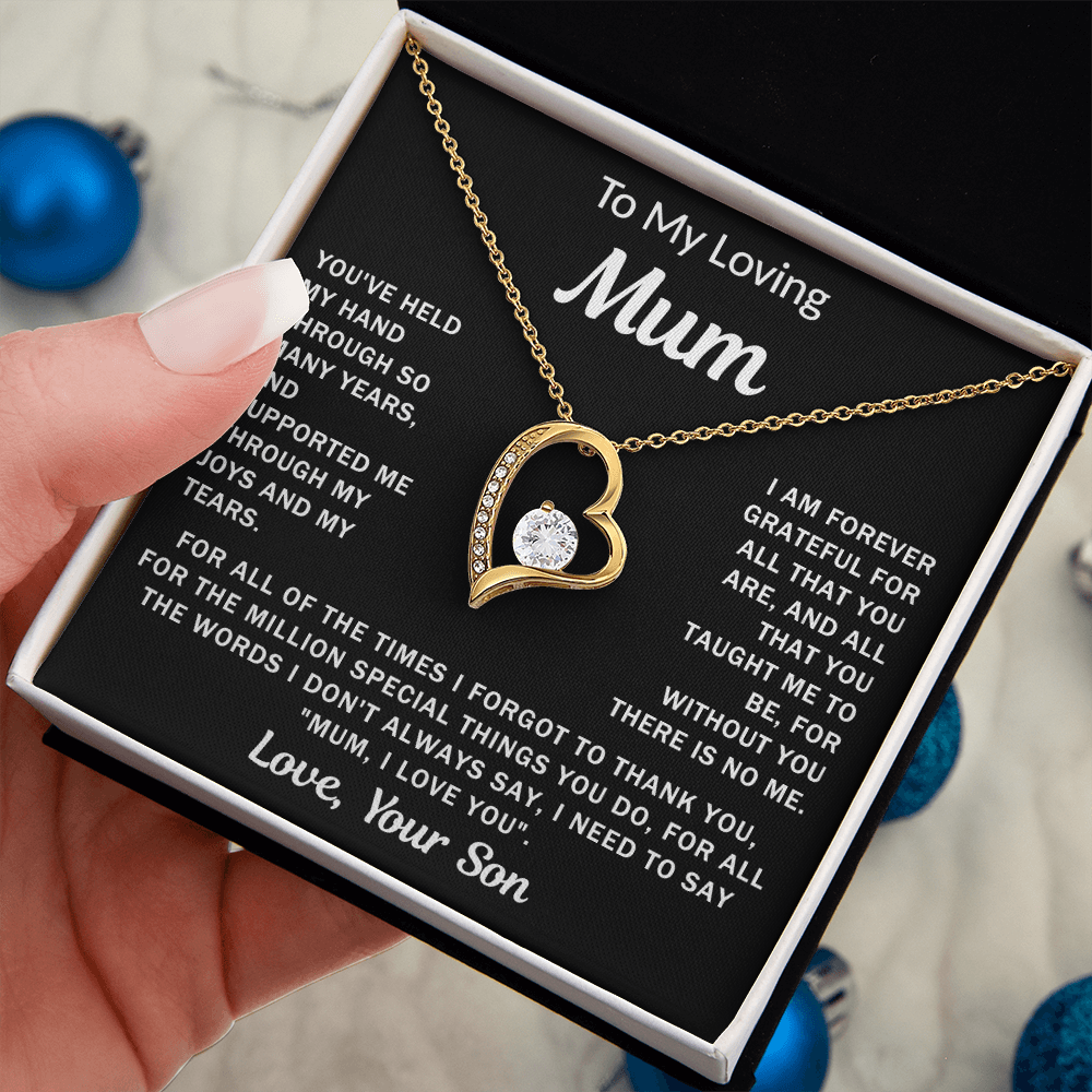 To My Loving Mum - Heart Necklace