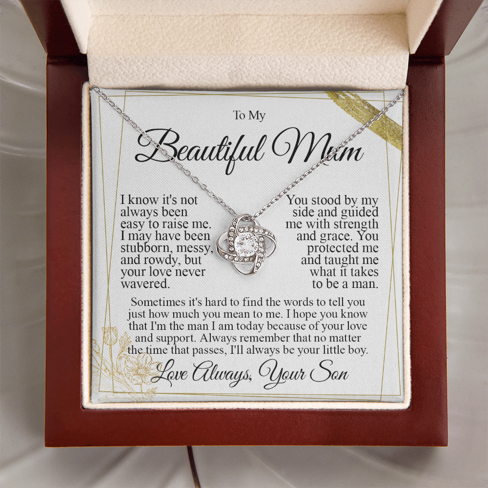 To My Mum - I Love You Knot Necklace