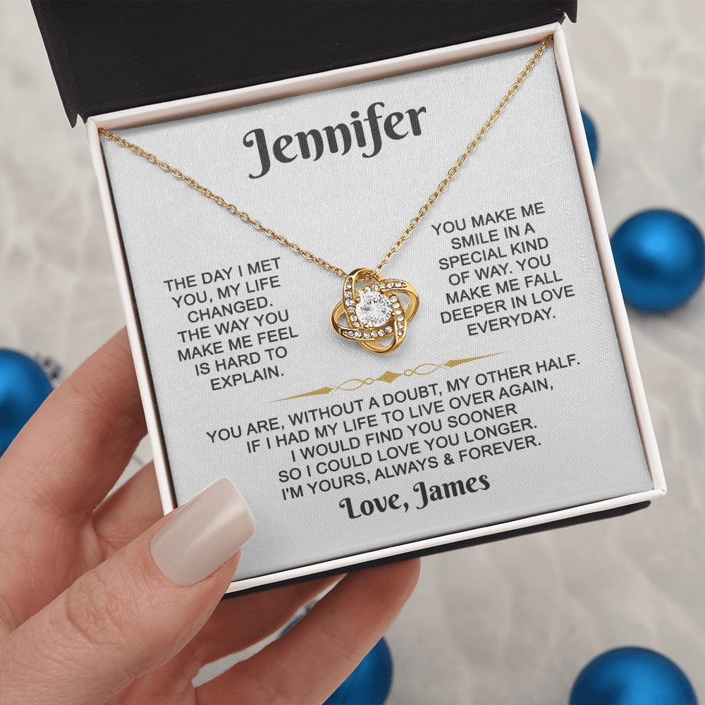 I'm Yours Always & Forever - Customized - Knot Necklace