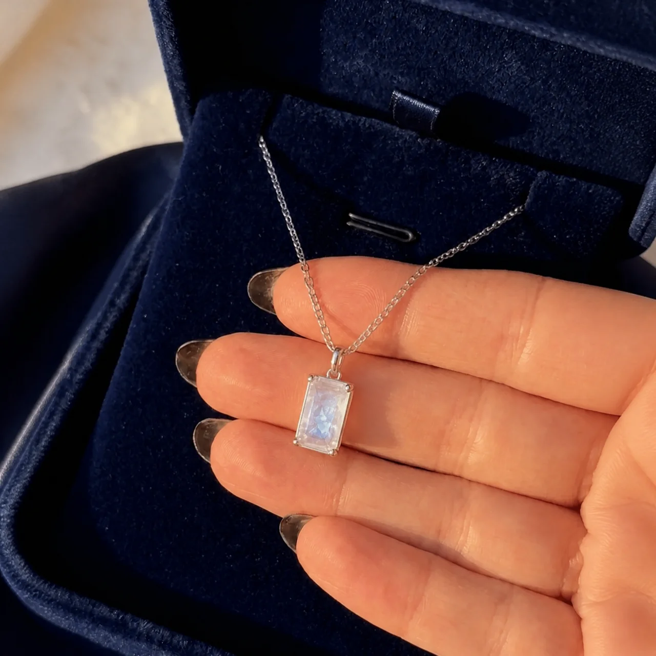 To My Queen -  Moonstone Pendant Necklace