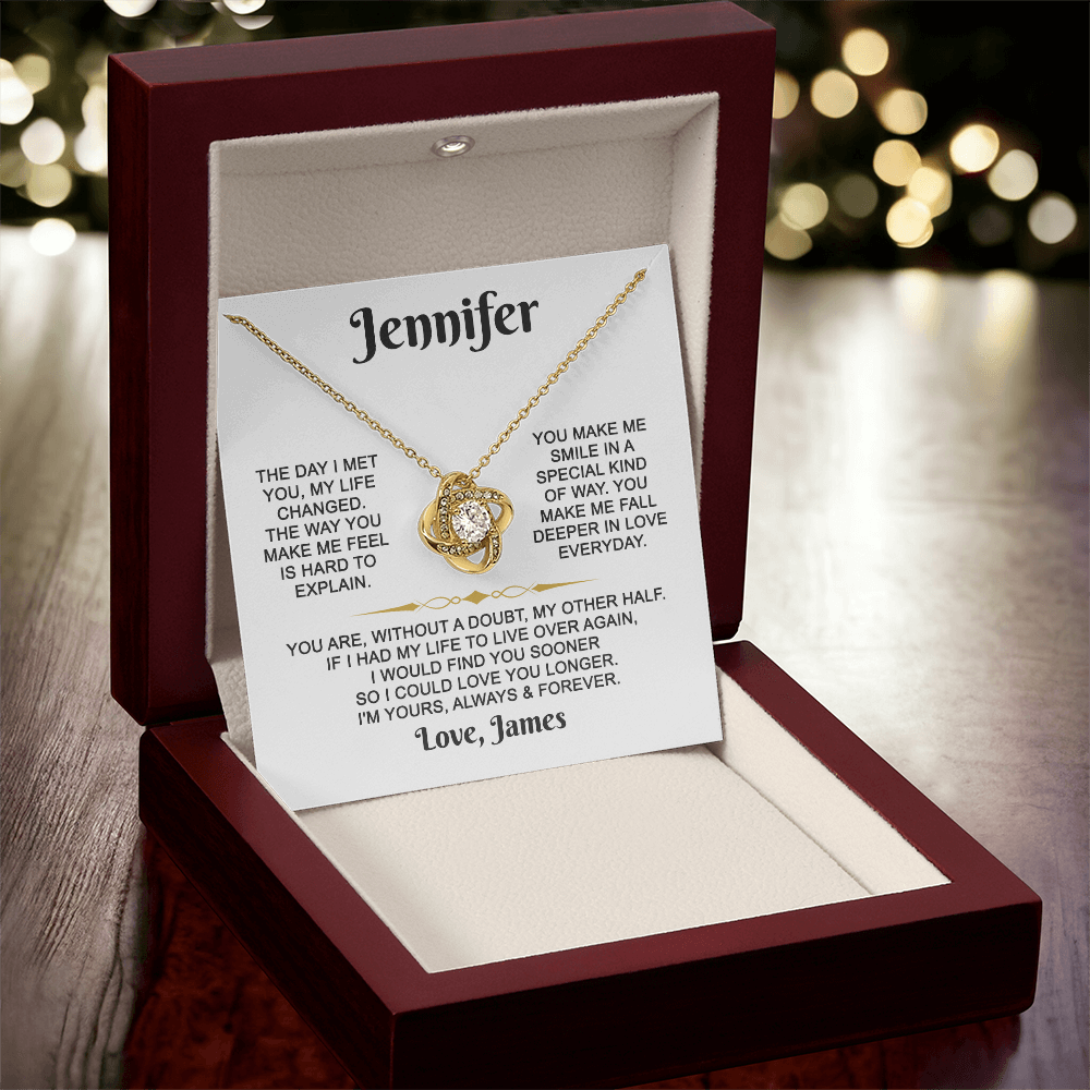I'm Yours Always & Forever - Customized - Knot Necklace