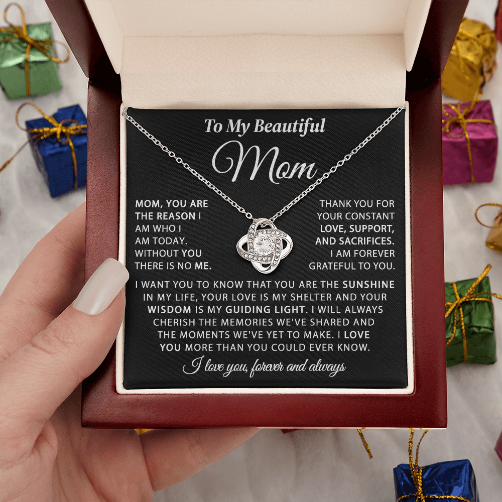 To My Mom - The Sunshine in My Life - Knot Necklace