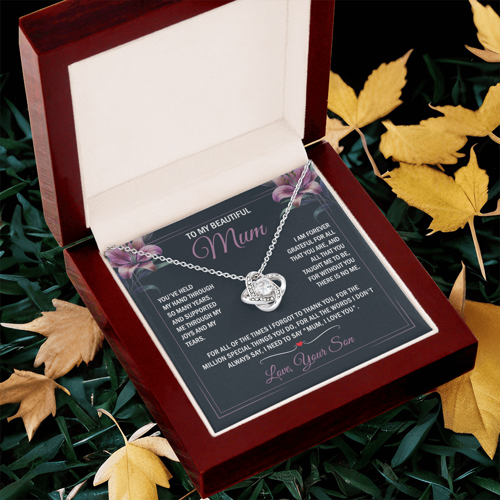 To My Mum - Joy & Tears - Knot Necklace