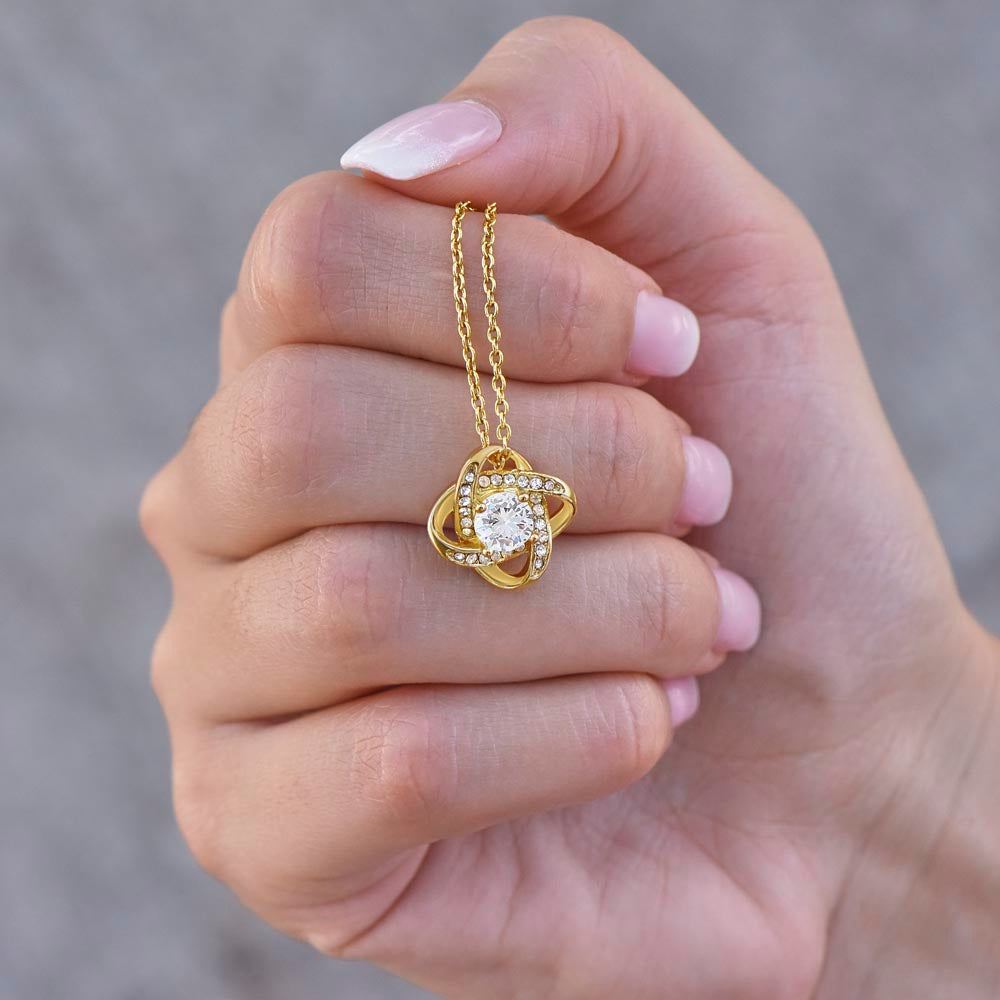 To My Mum - I Love You Knot Necklace