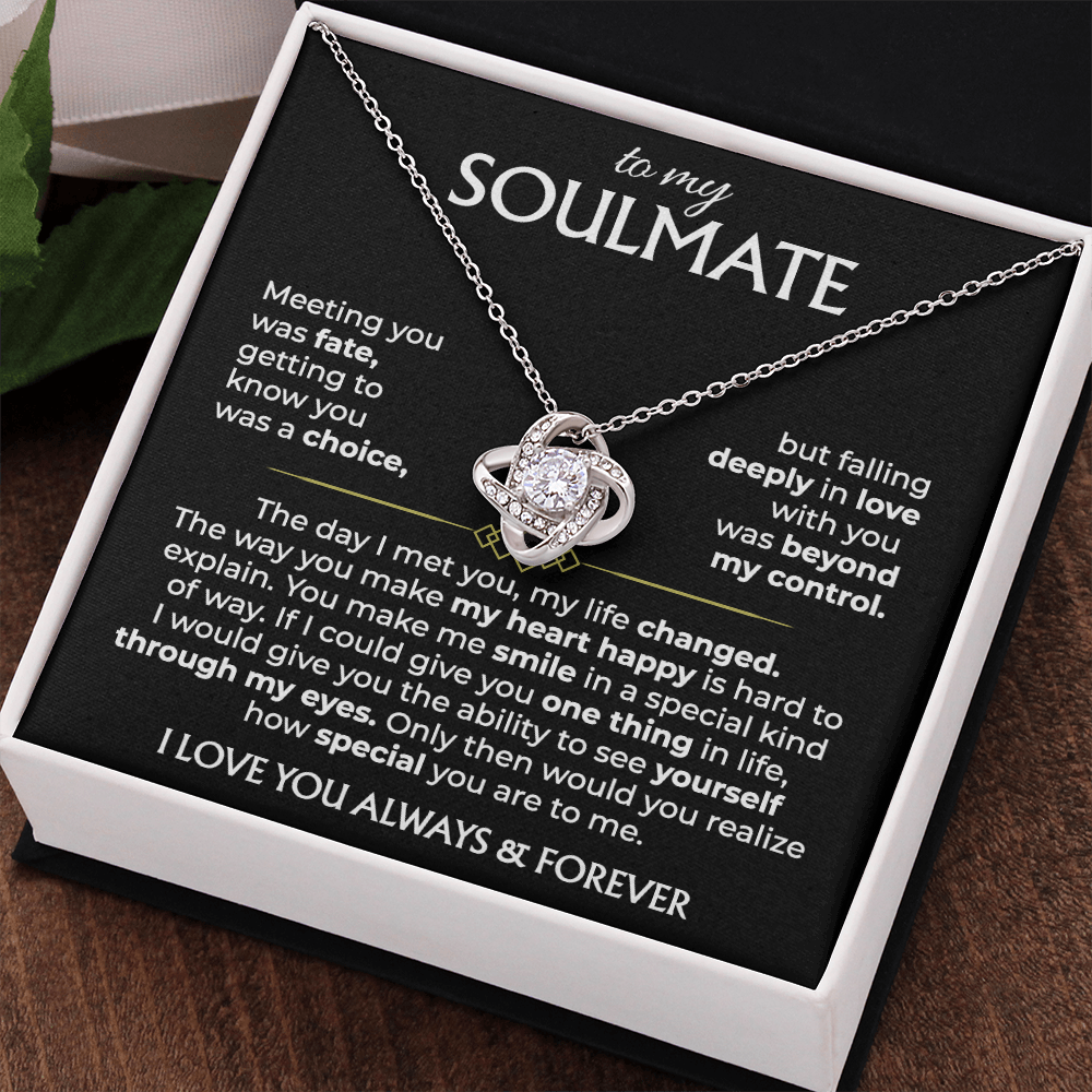 To My Soulmate - Knot Necklace