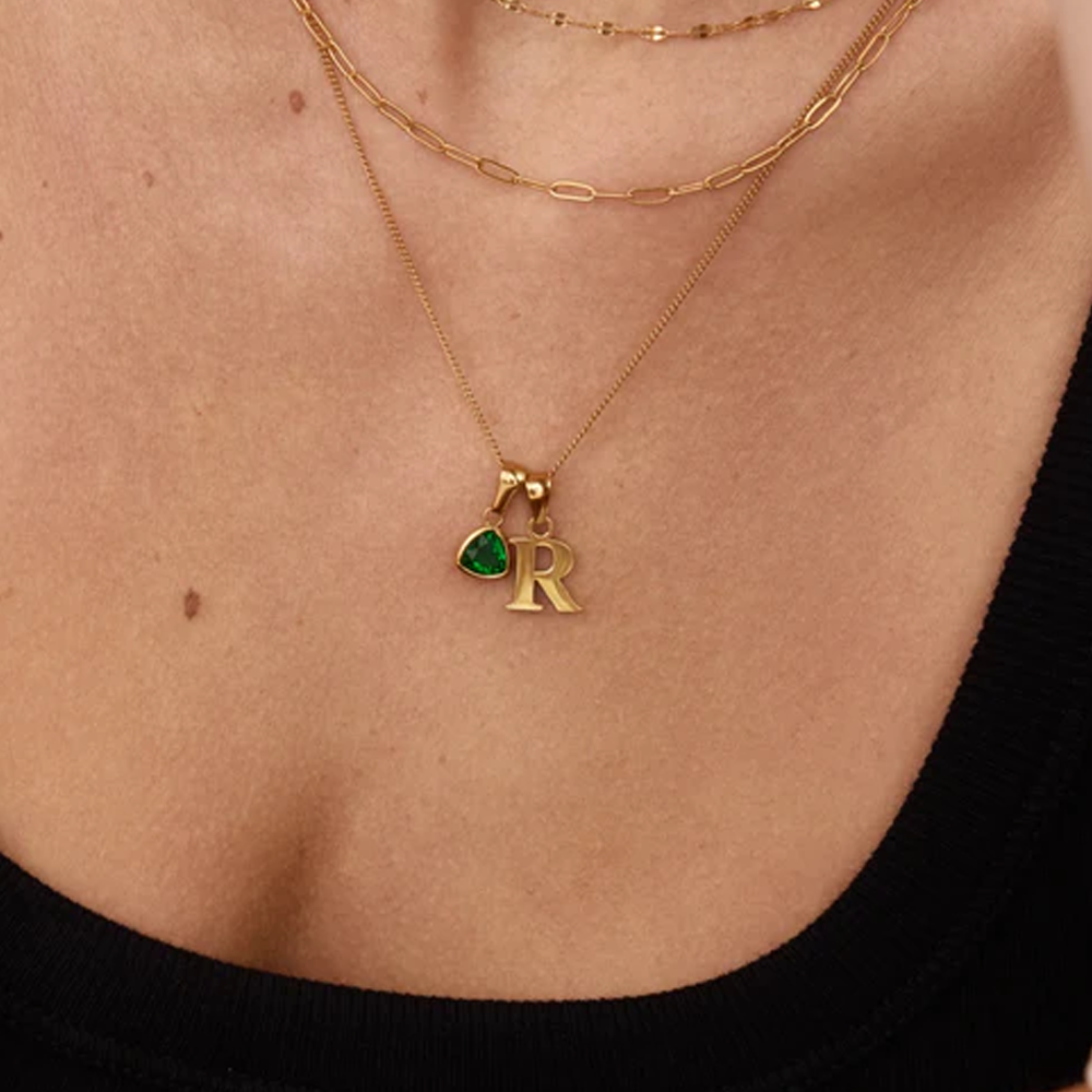 To my Daughter - Birthstone Love Letter Necklace