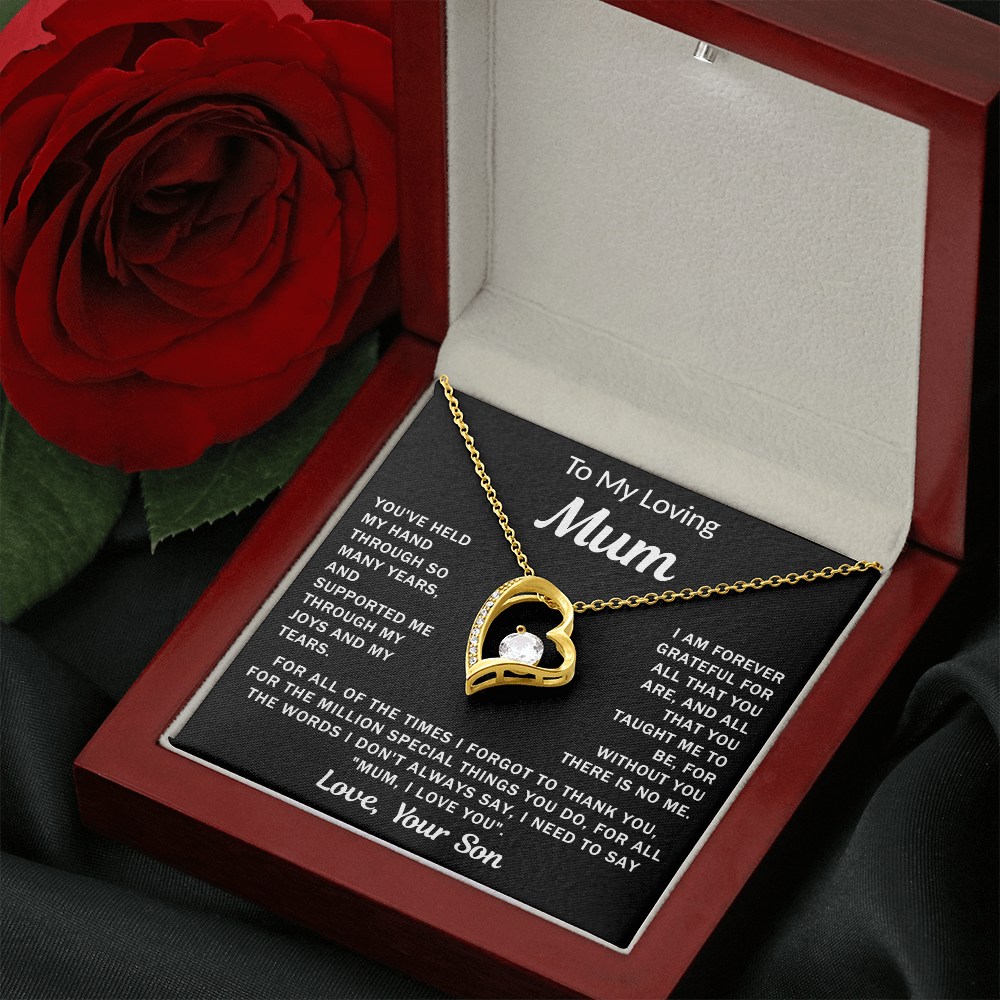 To My Loving Mum - Heart Necklace