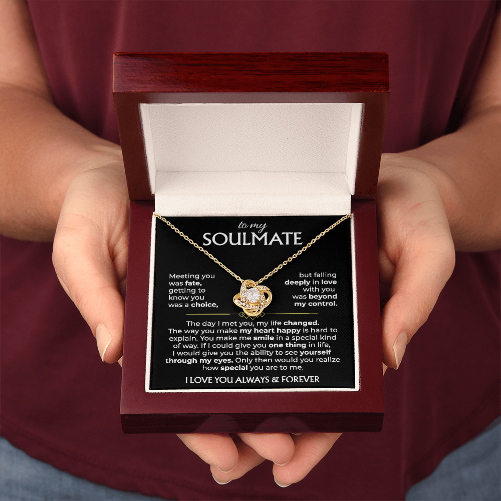 To My Soulmate - Knot Necklace